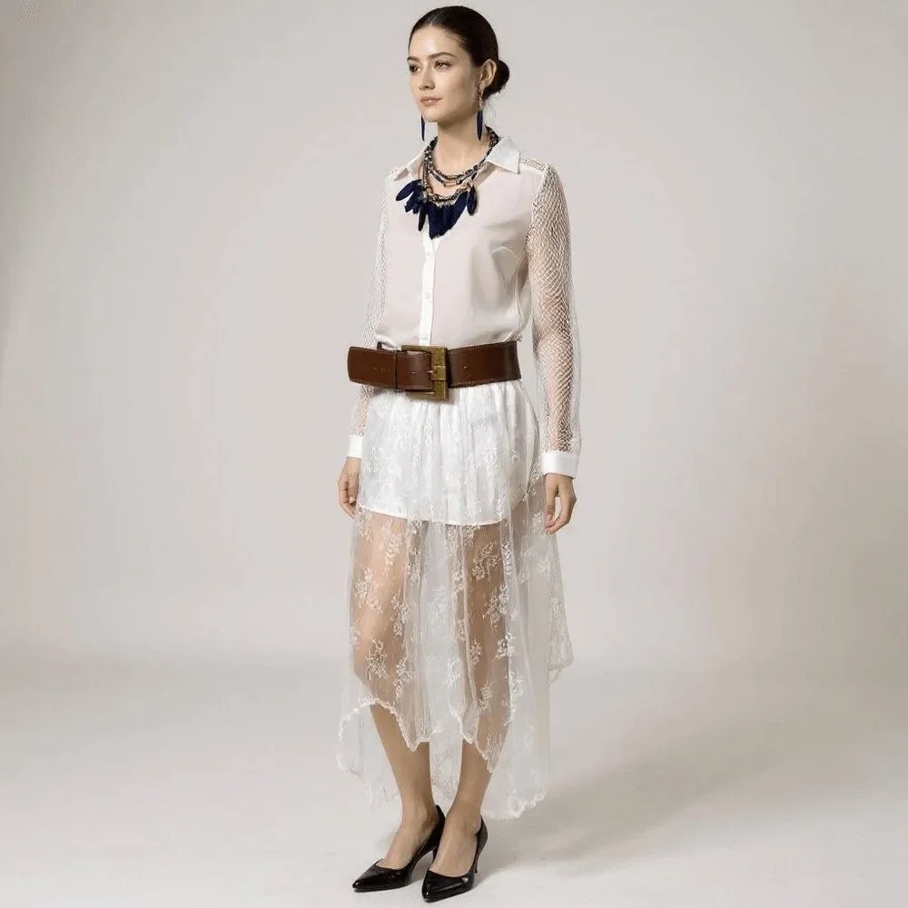Wild Western Feather Multi-layer Necklace and Feather Earrings Set - NEW